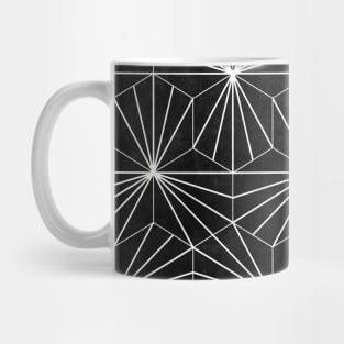 Hexagonal Pattern - Black Concrete Mug